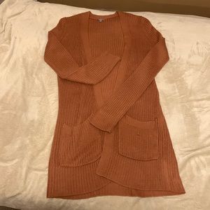 Size M Charlotte Russe, Rust Orange Long Cardigan